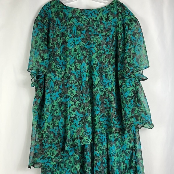 Maggie Barnes maxi length flutter sleeve dress Sz 34W - Picture 11 of 11